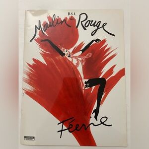 Bal du moulin rouge souvenir program, paris, france